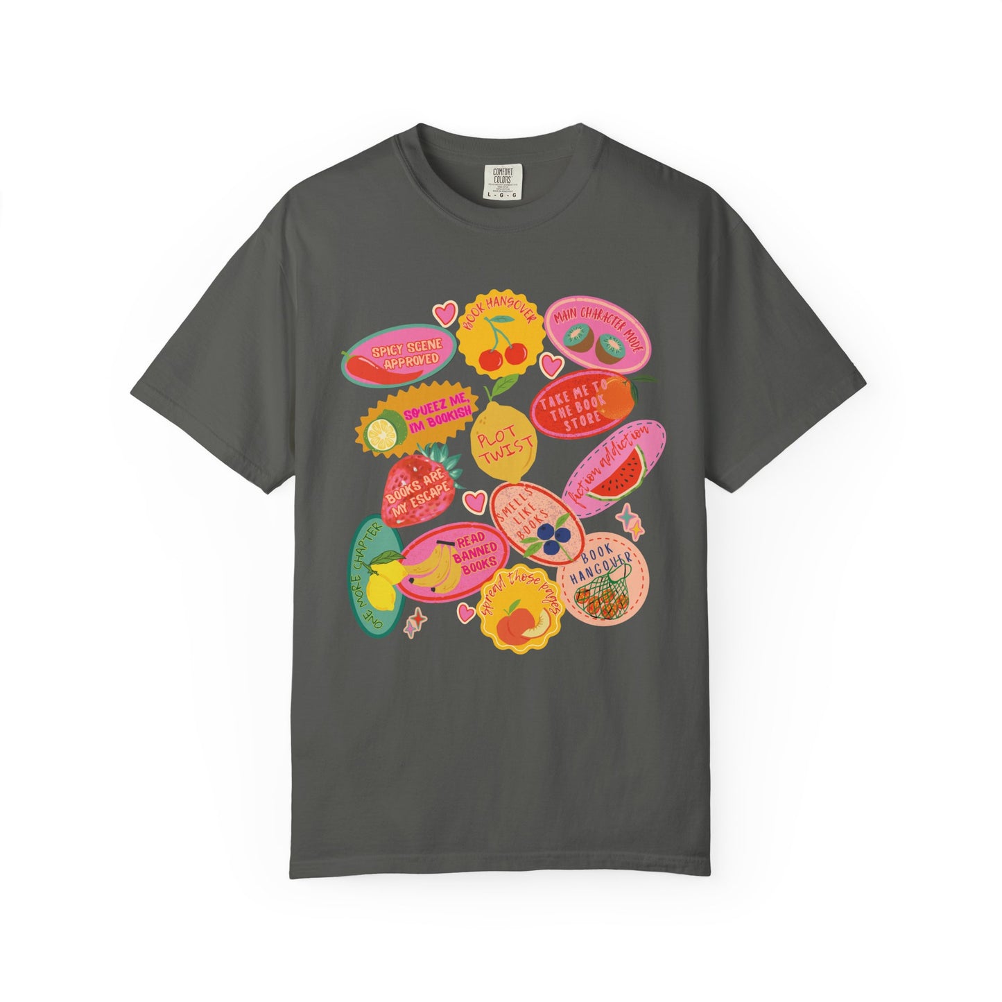 Romantasy Book Tropes Fruit Sticker Shirt