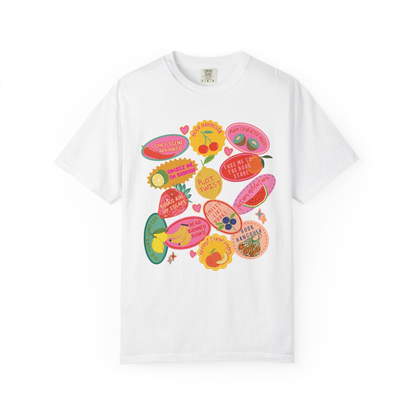 Romantasy Book Tropes Fruit Sticker Shirt