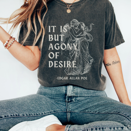Agony Of Desire Edgar Allan Poe Grunge Fairycore Angel Shirt