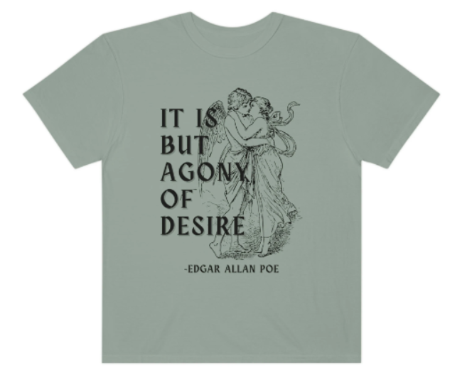 Agony Of Desire Edgar Allan Poe Grunge Fairycore Angel Shirt