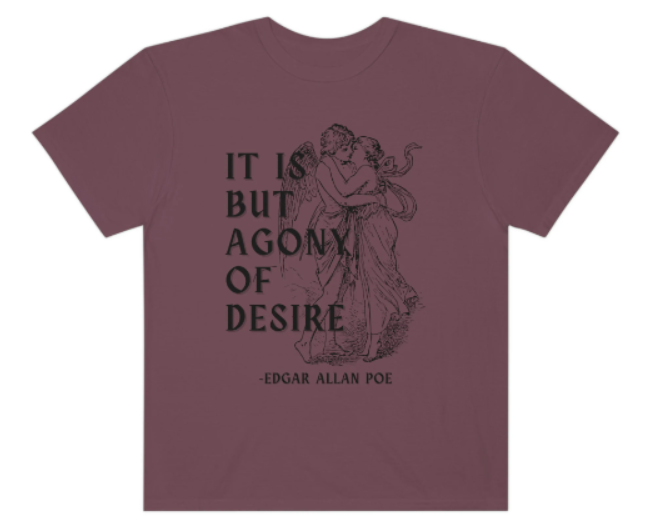 Agony Of Desire Edgar Allan Poe Grunge Fairycore Angel Shirt