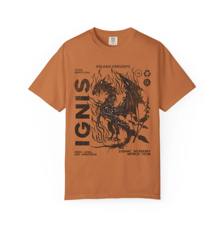 Zodiac Academy House Ignis Vintage Band Tee LICENSED