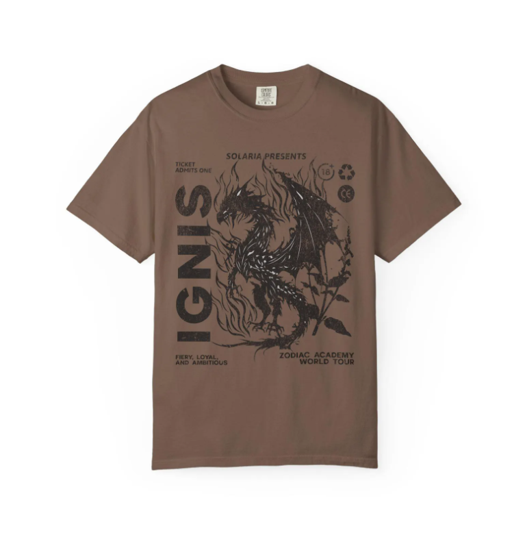 Zodiac Academy House Ignis Vintage Band Tee LICENSED