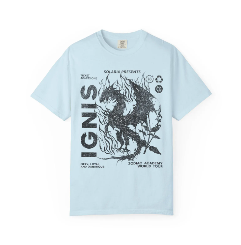 Zodiac Academy House Ignis Vintage Band Tee LICENSED