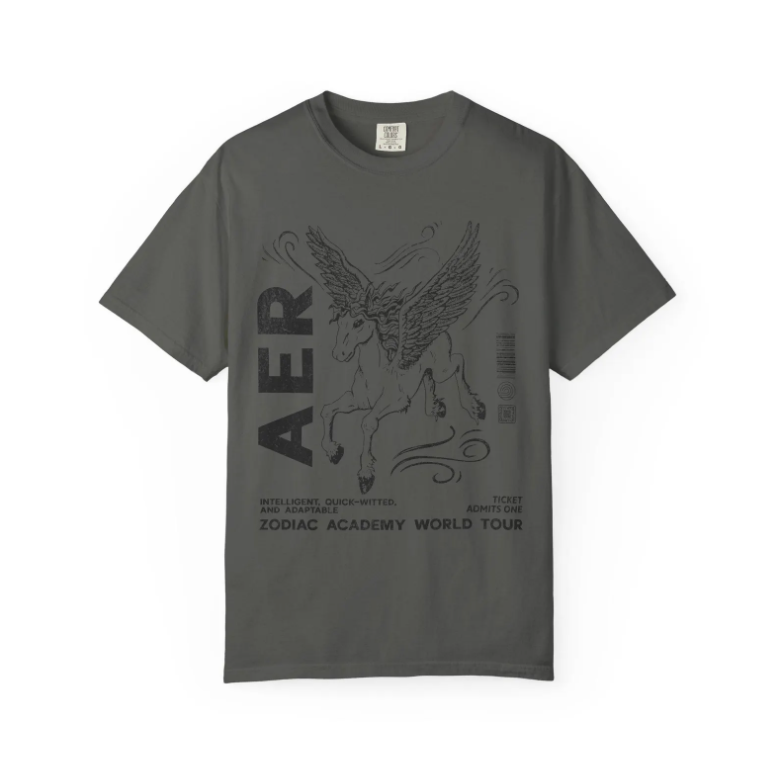 Zodiac Academy House Aer Vintage Band Tee