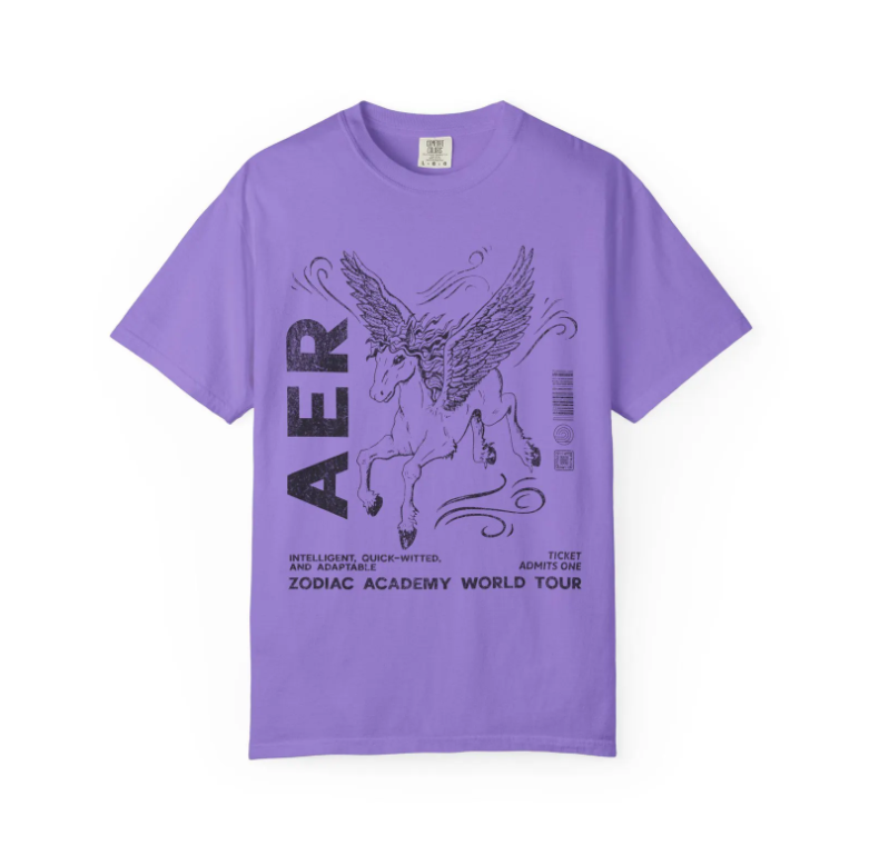 Zodiac Academy House Aer Vintage Band Tee