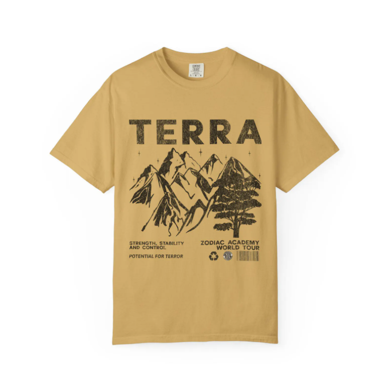 Zodiac Academy House Terra Vintage Band Tee