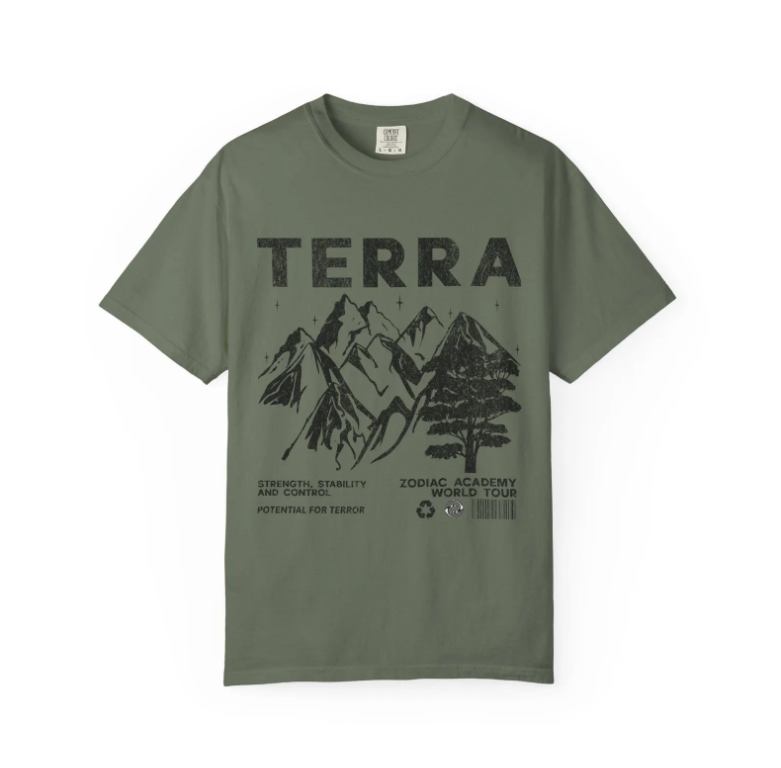 Zodiac Academy House Terra Vintage Band Tee