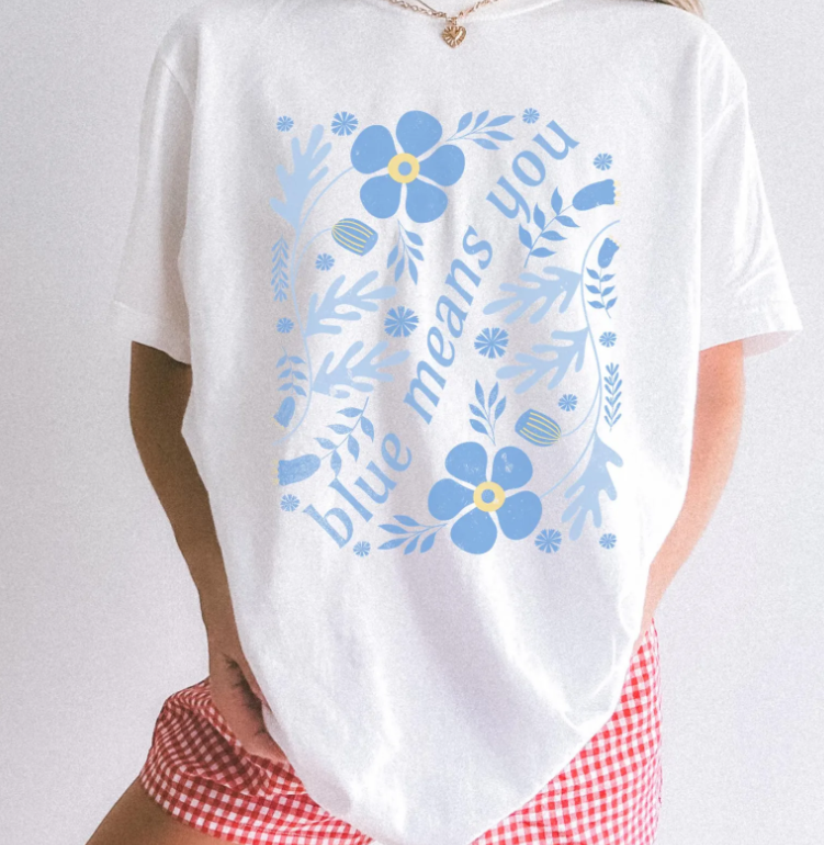 Zodiac Academy Blue Means You Retro Flower LICENSED Zodiac Academy Merch