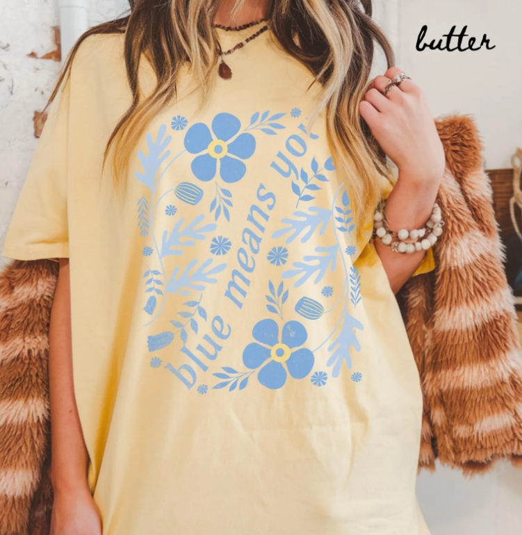 Zodiac Academy Blue Means You Retro Flower LICENSED Zodiac Academy Merch