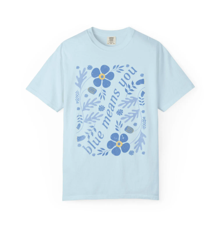 Zodiac Academy Blue Means You Retro Flower LICENSED Zodiac Academy Merch