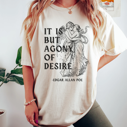 Agony Of Desire Edgar Allan Poe Grunge Fairycore Angel Shirt