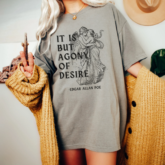 Agony Of Desire Edgar Allan Poe Grunge Fairycore Angel Shirt