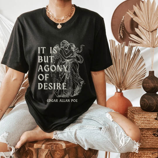 Agony Of Desire Edgar Allan Poe Grunge Fairycore Angel Shirt