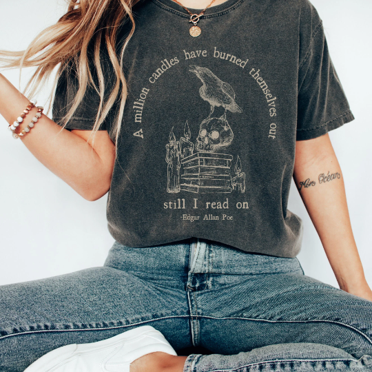 Edgar Allan Poe Raven And Skull Shirt
