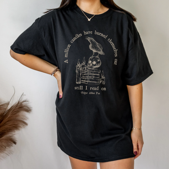 Edgar Allan Poe Raven And Skull Shirt