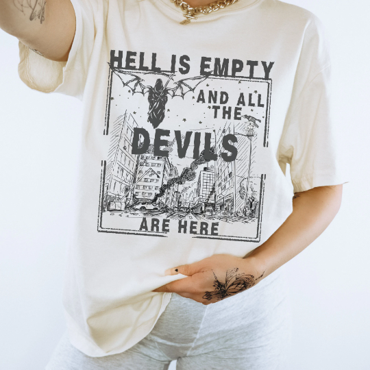 Hell Is Empty The Tempest Shakespeare Shirt