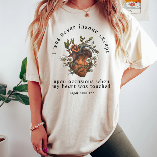 Heart Touched Edgar Allan Poe Shirt