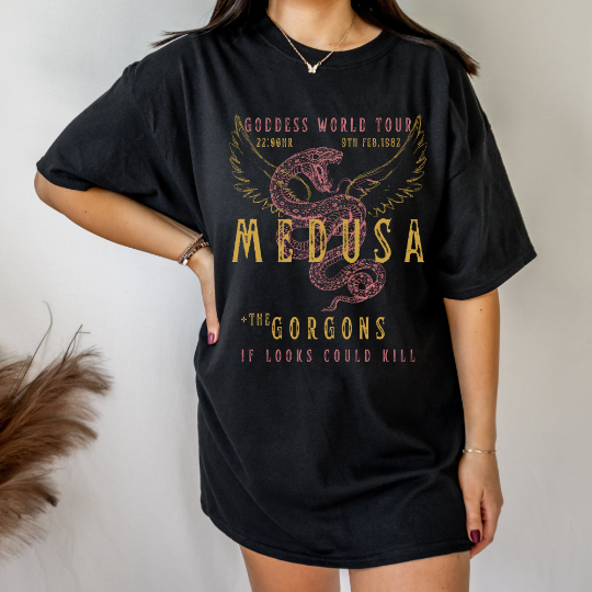 Medusa Distressed Band Tee