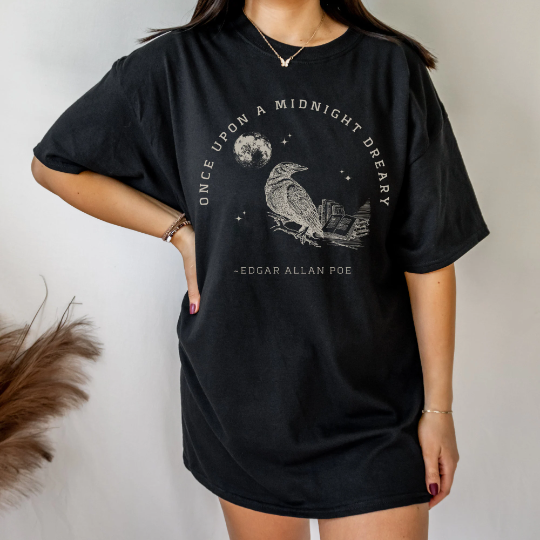 Midnight Dreary Edgar Allan Poe Shirt