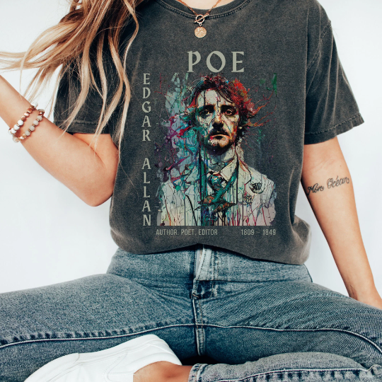 Edgar Allan Poe Portrait Dark Academia Shirt