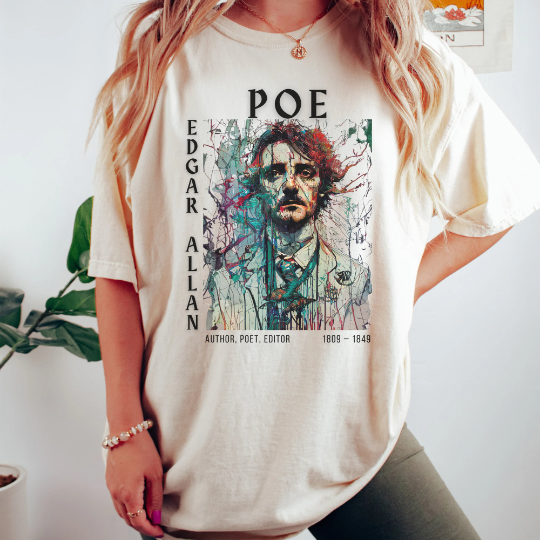 Edgar Allan Poe Portrait Dark Academia Shirt