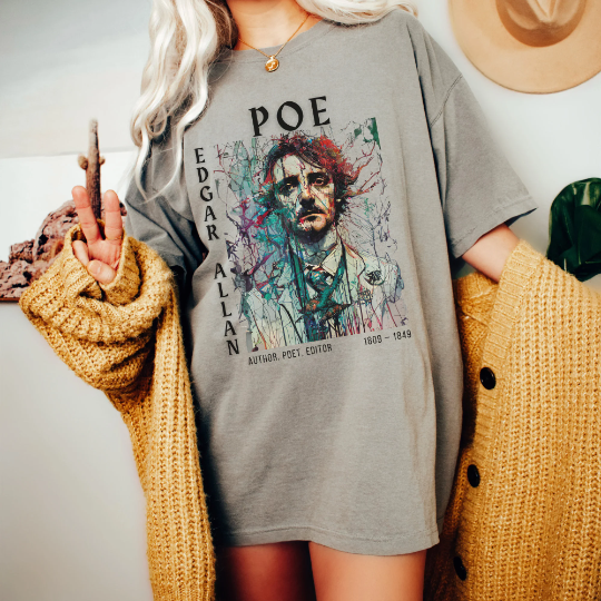 Edgar Allan Poe Portrait Dark Academia Shirt