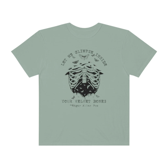 Edgar Allan Poe Skeleton Shirt Grunge Shirt