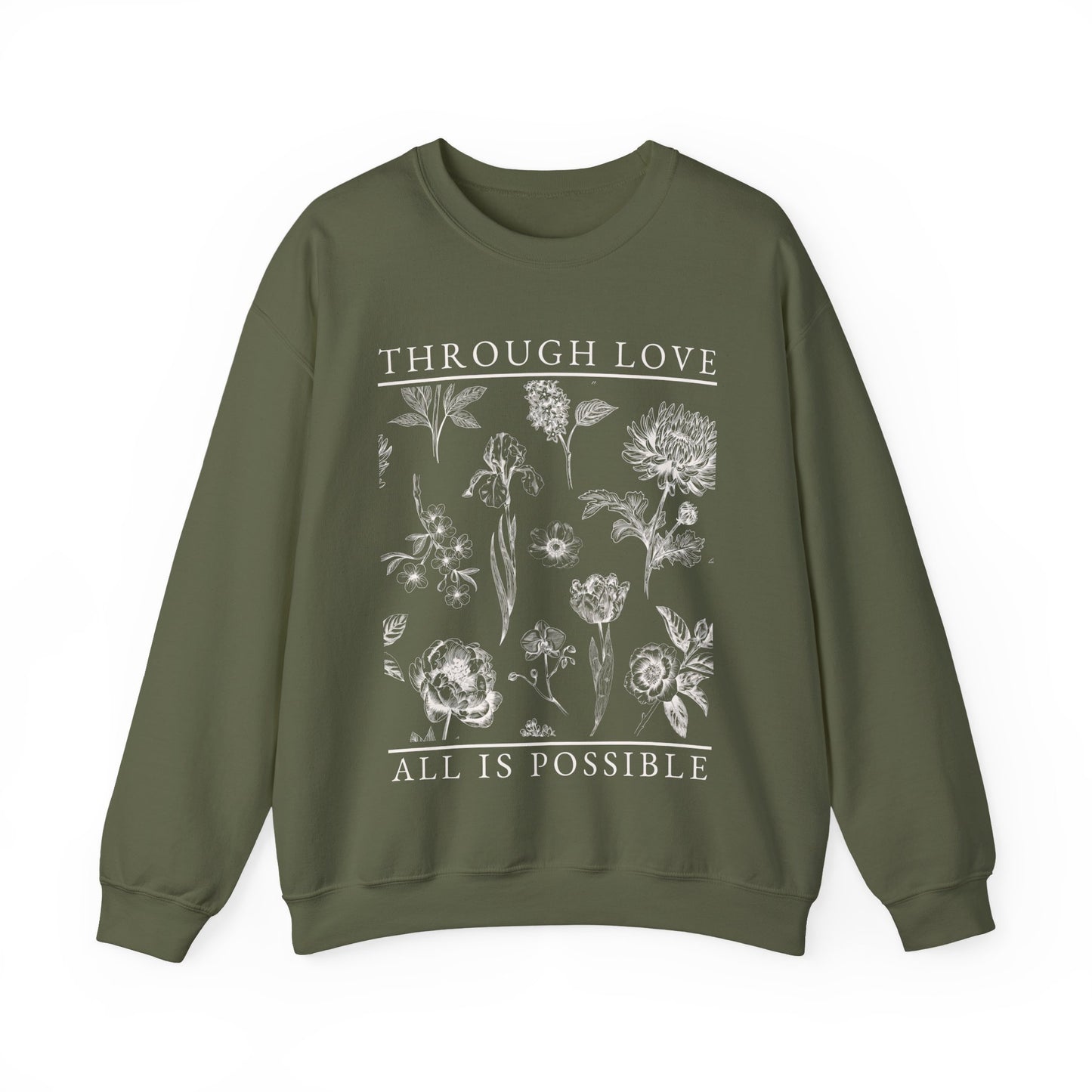 Through Love All Is Possible Toile De Jouy Sweatshirt