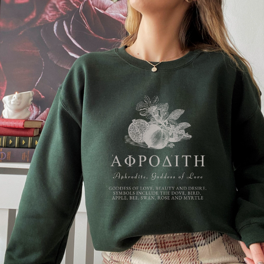 Aphrodite Goddess Of Love Pomegranate Sweatshirt